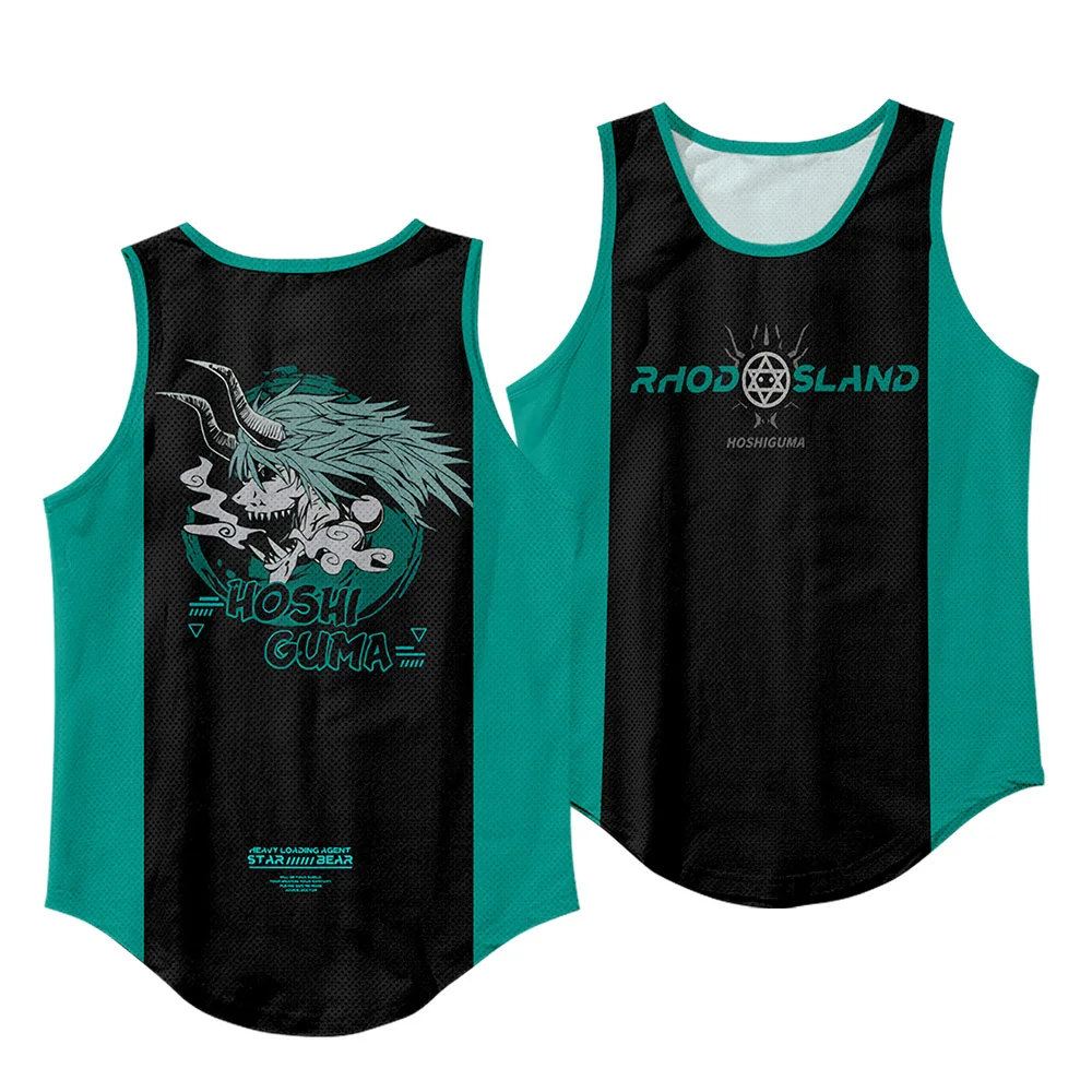 

Anime Game Arknights Hoshiguma Casual Hooded T-Shirt Haori Coat Men Women Student Summer Unisex Short Sleeve T 100-4XL Oversized