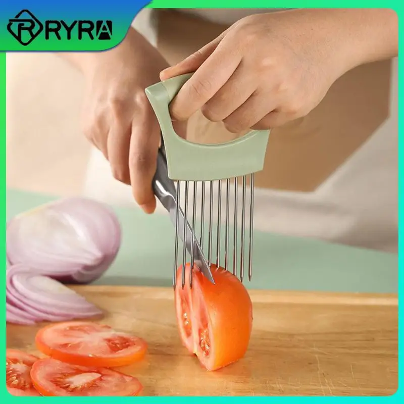 

Stainless Steel Onion Needle Sharp And Durable Easy To Clean Tomato Fruit Slicer Thick Material Not Easy To Deform Onion Fork