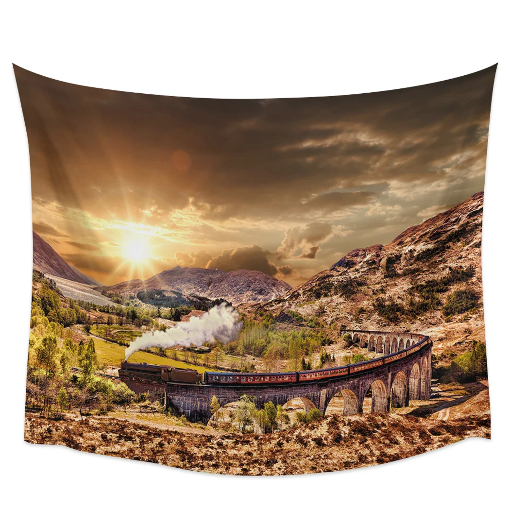 

Настенный гобелен в виде старого поезда, парового утра, железной дороги