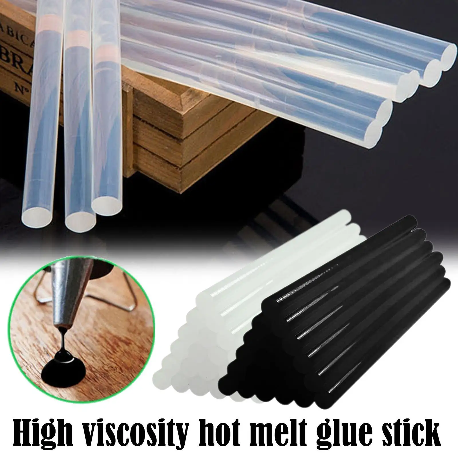 

10pcs 7x100mm Hot Melt Glue Sticks For Electric Glue Gun Craft Album Alloy Parts Car Dent Paintless Removal Repair Tool