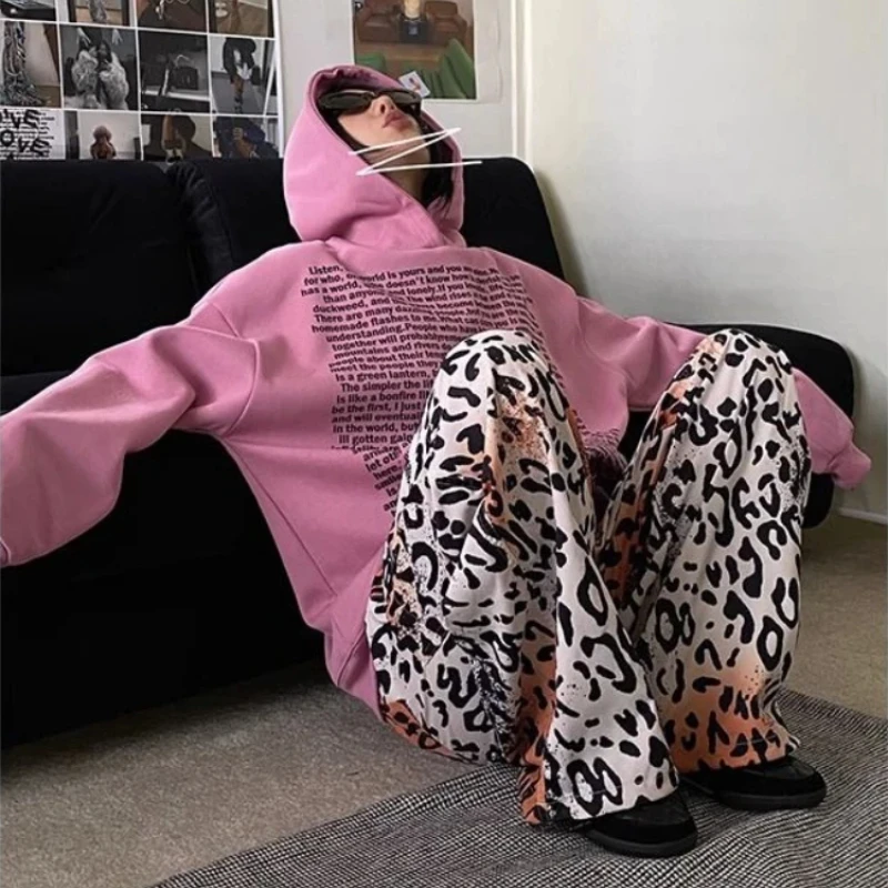 Толстовки с надписью Женский мешковатый Топ хлопковый свободный текст тренд 2025