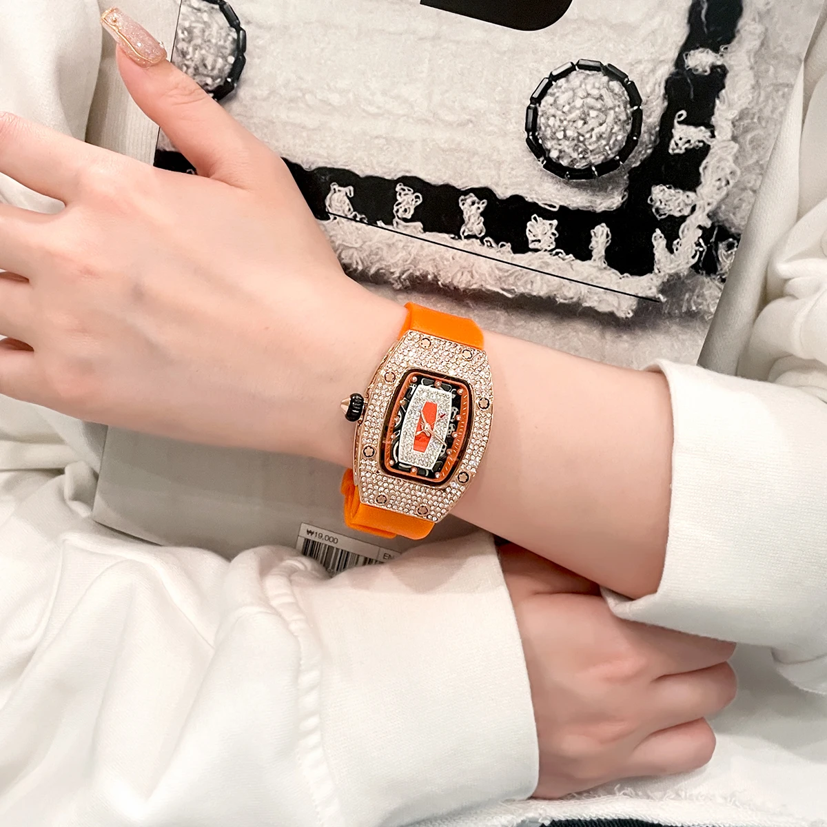 Watches for Women Silicone Strap Sports Quartz Richard Watch Girl's Diamond Wristwatch Reloj Mujer Elegante Free Shipping