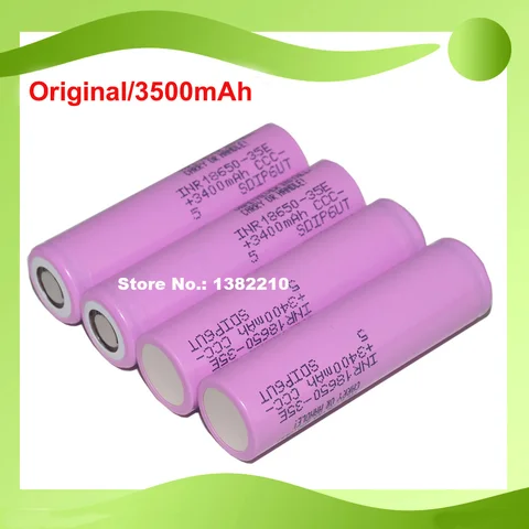 Литий-ионные перезаряжаемые батареи Samsung INR18650-35E 3500mAh