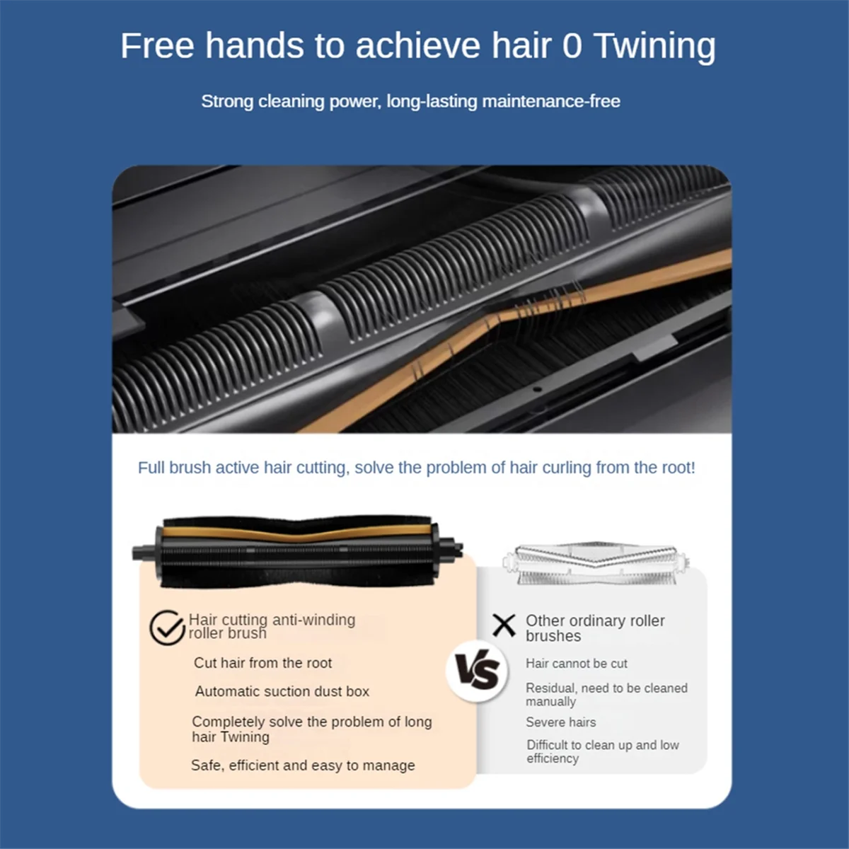 Анти-роликовая щетка для стрижки волос пылесосов L10S Ultra L20 X20 Pro X30 L30 X40