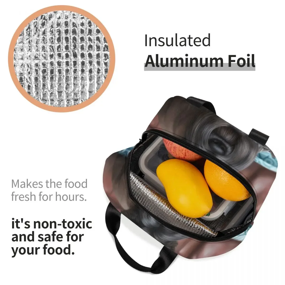 Милые Изолированные сумки для ланча с собакой шнауцера женщин переносной