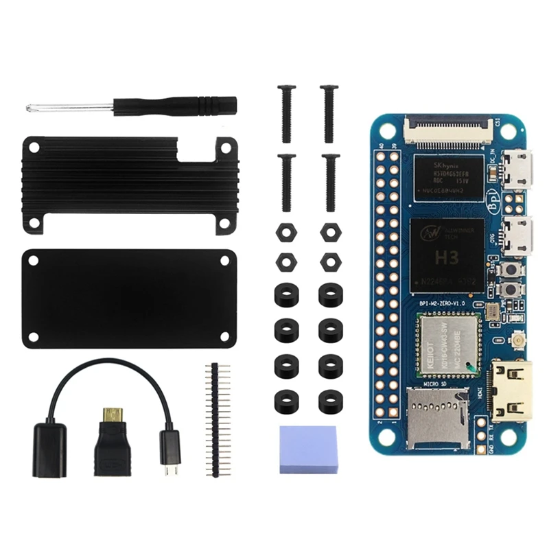 

2X For Banana Pi M2 Zero Development Board+Aluminum Case+USB Cable Quad Core 512MB Allwinner H3 Open Source Motherboard