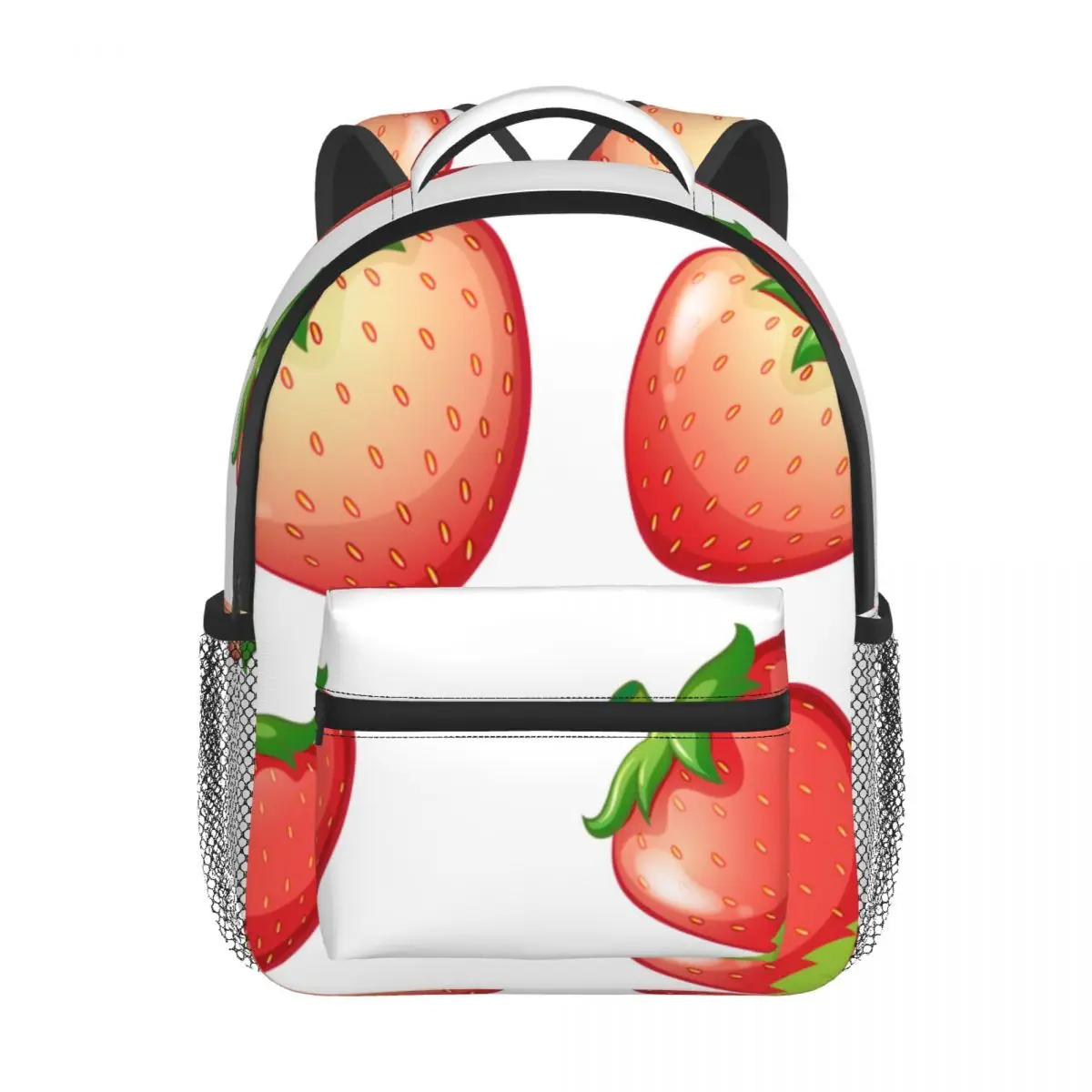 2022 Children Backpack Toddler Kids School Bag Fresh Strawberries Kindergarten Bag for Girl Boys