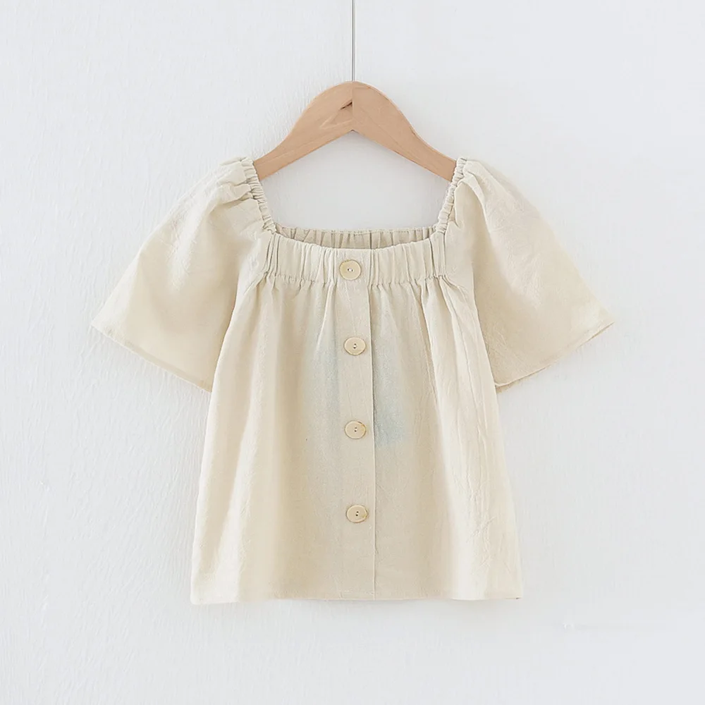 

2022 New Kids Korean style girls shirt bur4697