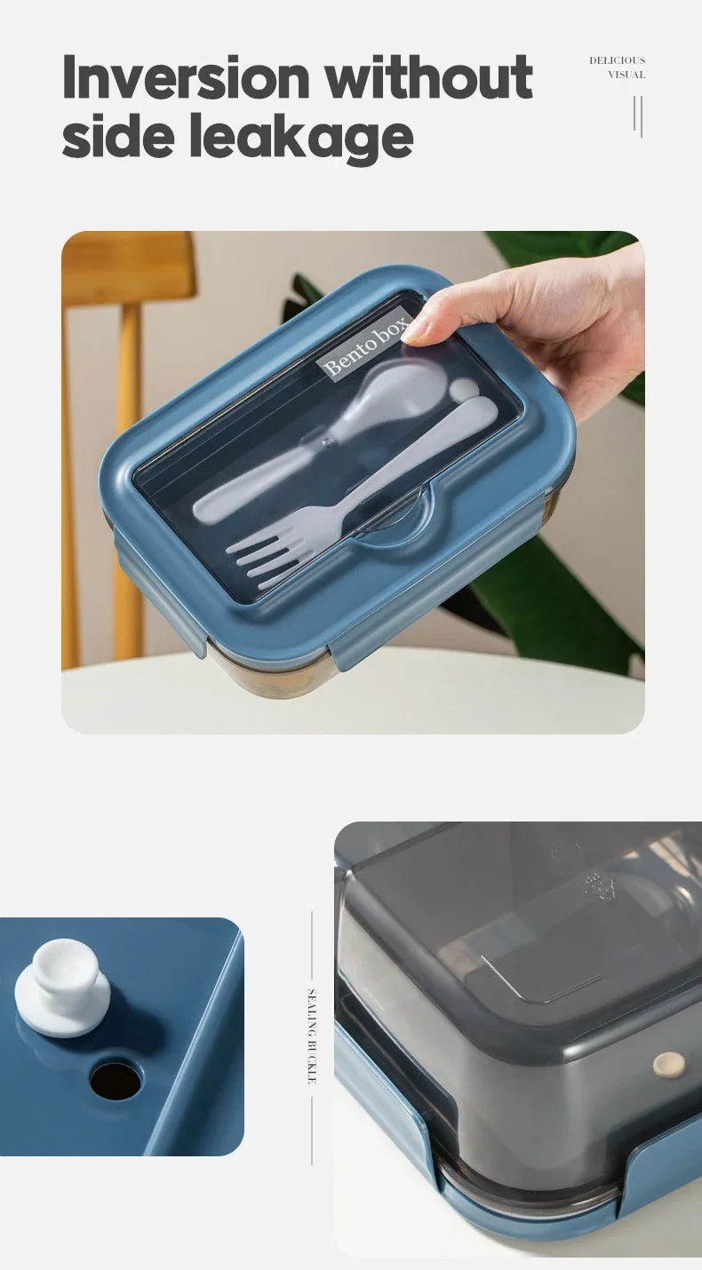 1pc Lunch Boxes Tragbare Geteilte Lunchbox Ins Nordic Style -Box Getrennte