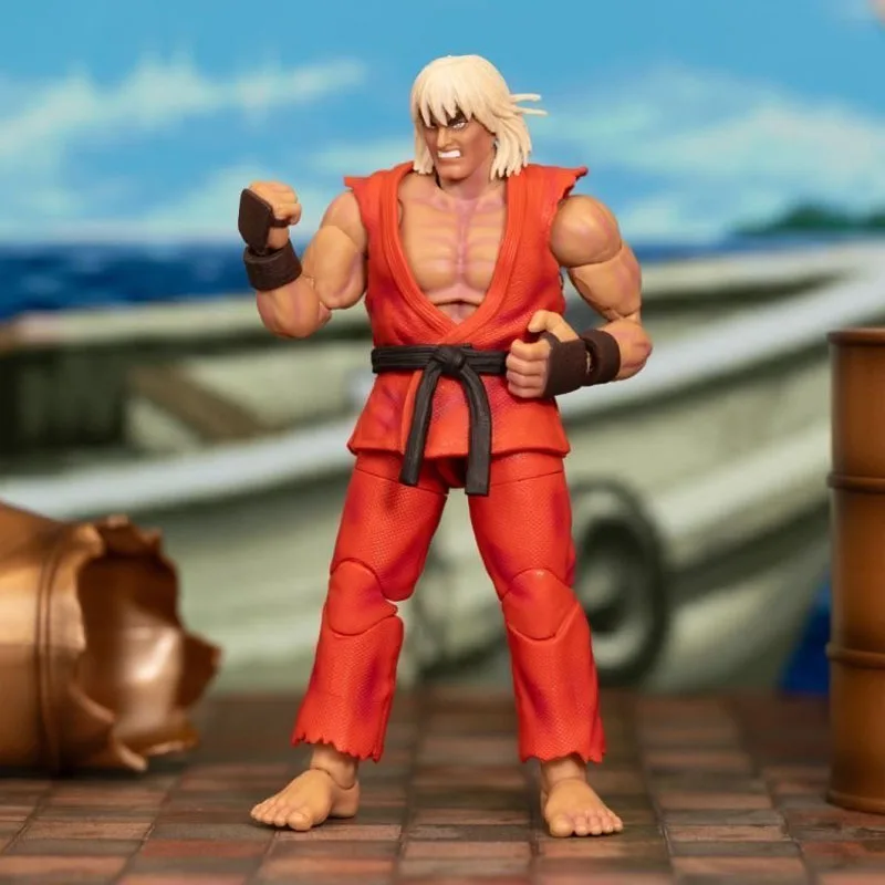 Фото В наличии Jada Toys Street Fighter II The Final Challengers Violent Ken Special Deluxe 15 см фигурка оригинальная модель игрушка в подарок №4