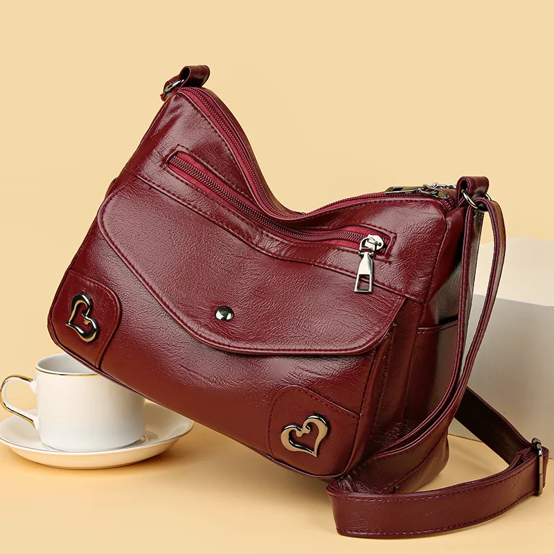 

Женская сумка, Новинка осени 2023, модная мягкая кожаная сумка на плечо, трендовая маленькая квадратная сумка через плечо большой емкости, женская сумка
