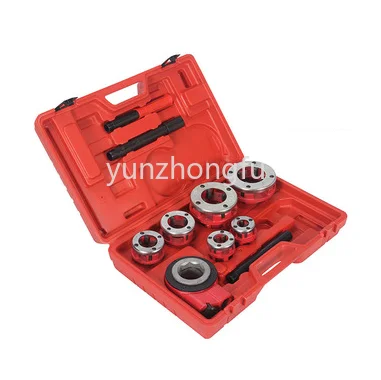 

6 Size Dies Portable Manual Ratchet Pipe Threading Machine Kit 0.5" To 2"