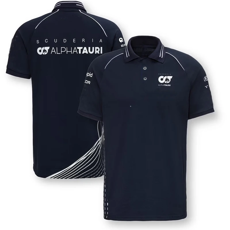 

Коллекция 2023 года, футболка Scuderia Alpha Tauri Formula One Team Uniform F1, велосипедная рубашка-поло, Мужская футболка