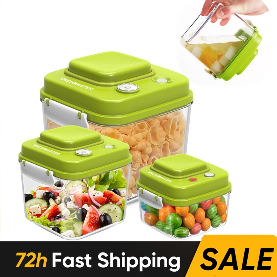 Купи Nestable Plastic Storage Container Airtight Food Container Kitchen Jar for Cereals Refrigerator Vacuum Keep Fresh Box Snack Pot за 993 рублей в магазине AliExpress