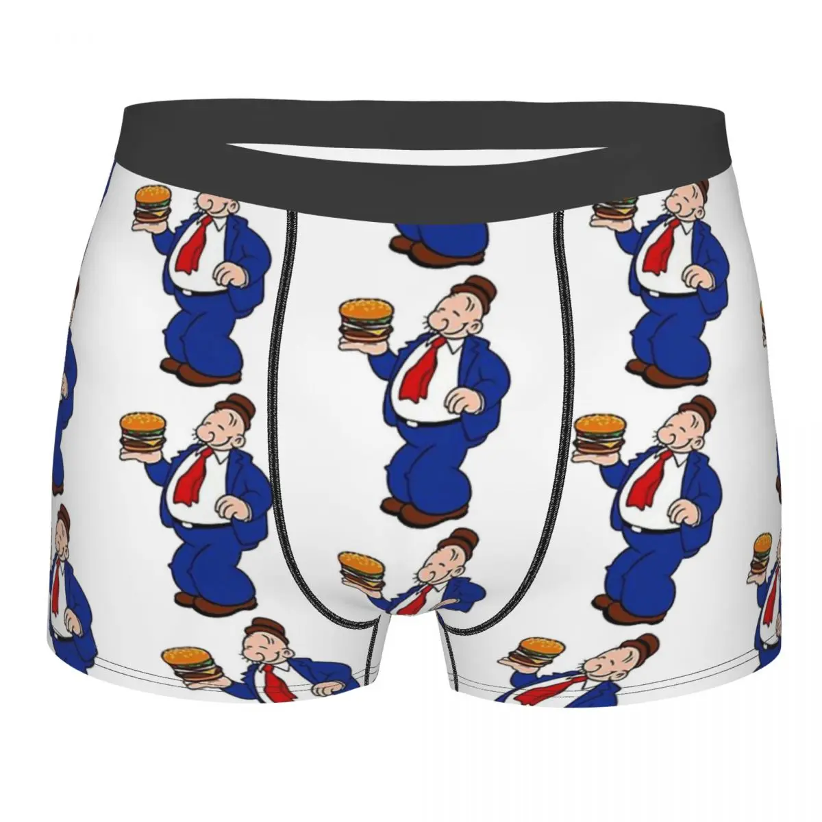 

Popeye The Sailor Man Cartoon Wimpy Hamburger Underpants Homme Panties Man Underwear Comfortable Shorts Boxer Briefs