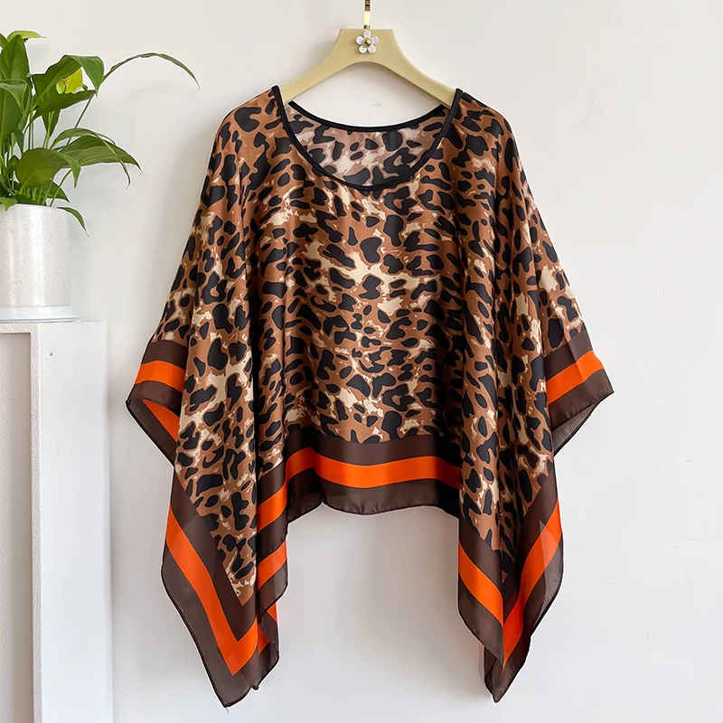 2024 Новый шелковый шарф 110x110 см роскошный брендовый дизайнерский женский платок с