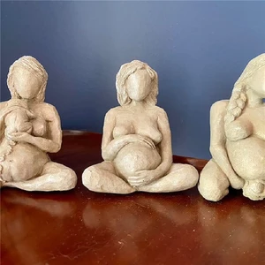 Birthing Woman Sculpture Resin Crafts Ornaments Maternal Love Is Great Gothic Statue Home Desktop Decoration Room Decor