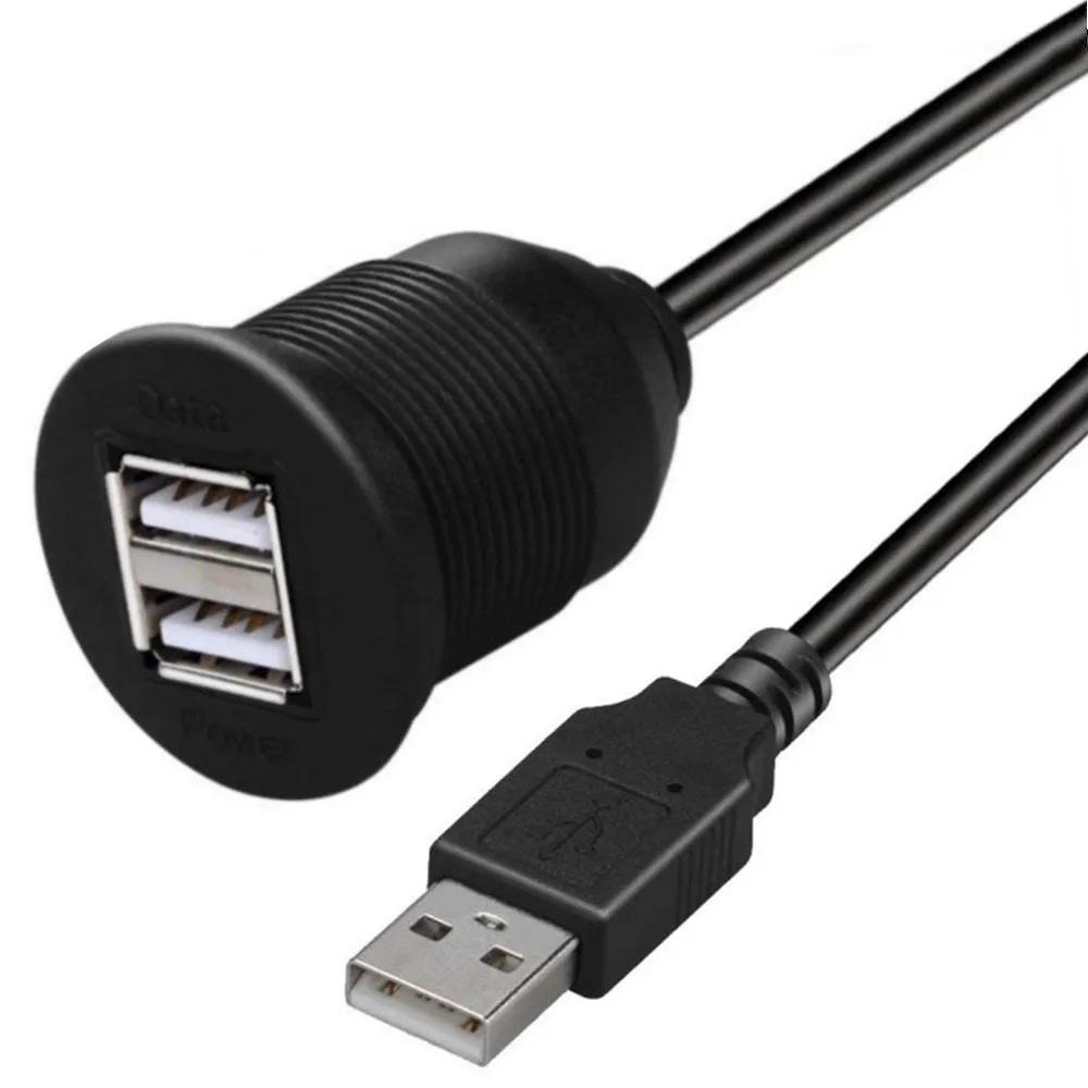 Двойной порт USB водонепроницаемый кабель для автомобиля