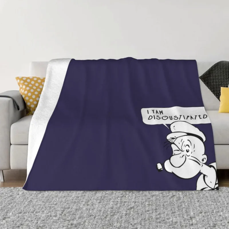 

Фланелевое теплое одеяло Popeye с изображением оливкового матроса, весна-осень