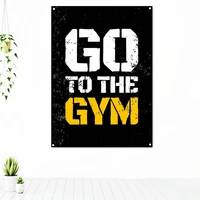 go to the gym modern wall art motivational posters tapestry office decor entrepreneur inspirational banner flag home decoration
