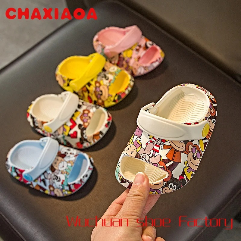 

2022 Summer Trend Children Cute Soft Sandals Shoes Little Girls Boys Eva Painting Cartoon Outdoor Beach Kids Slippers