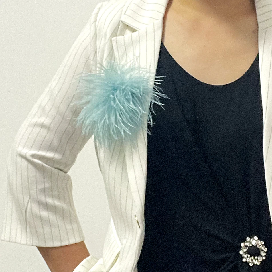 2024 модная винтажная большая брошь из естественных искусственных волос