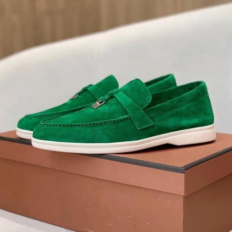 Women Soft Sole Flat Shoes High-quality 2023 Spring Autumn New Cashmere Upper Classic Ladies Comfortable LP Loafers