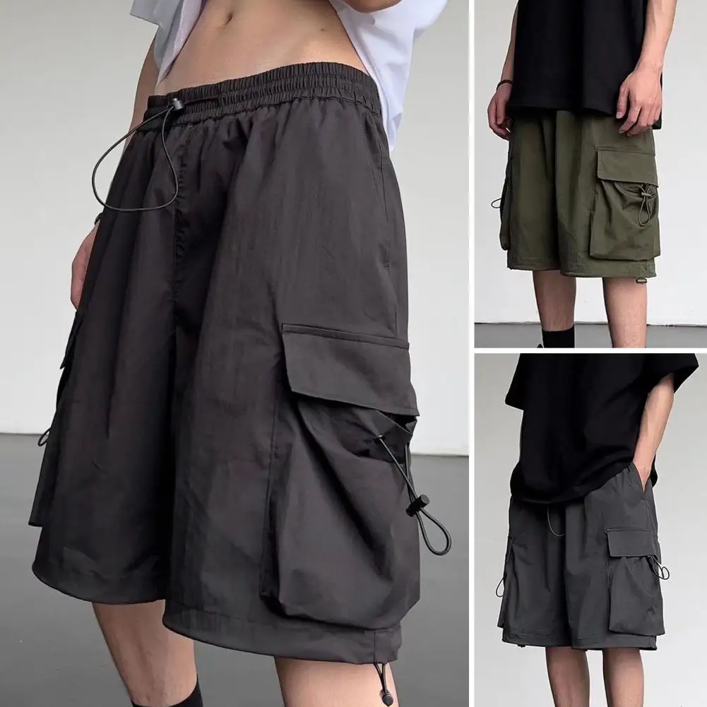 

Шорты-карго мужские с глубоким шаговым швом, летние штаны в стиле хип-хоп