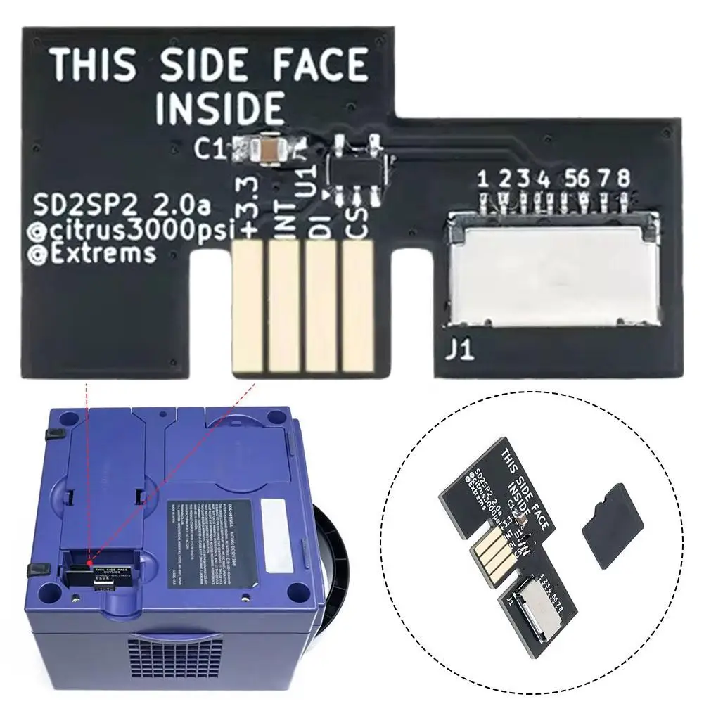 Для Sd2sp2 V2.0 Сменный адаптер для чтения карт NGC SD2SP2 SDLoad GameCube Последовательный порт 2