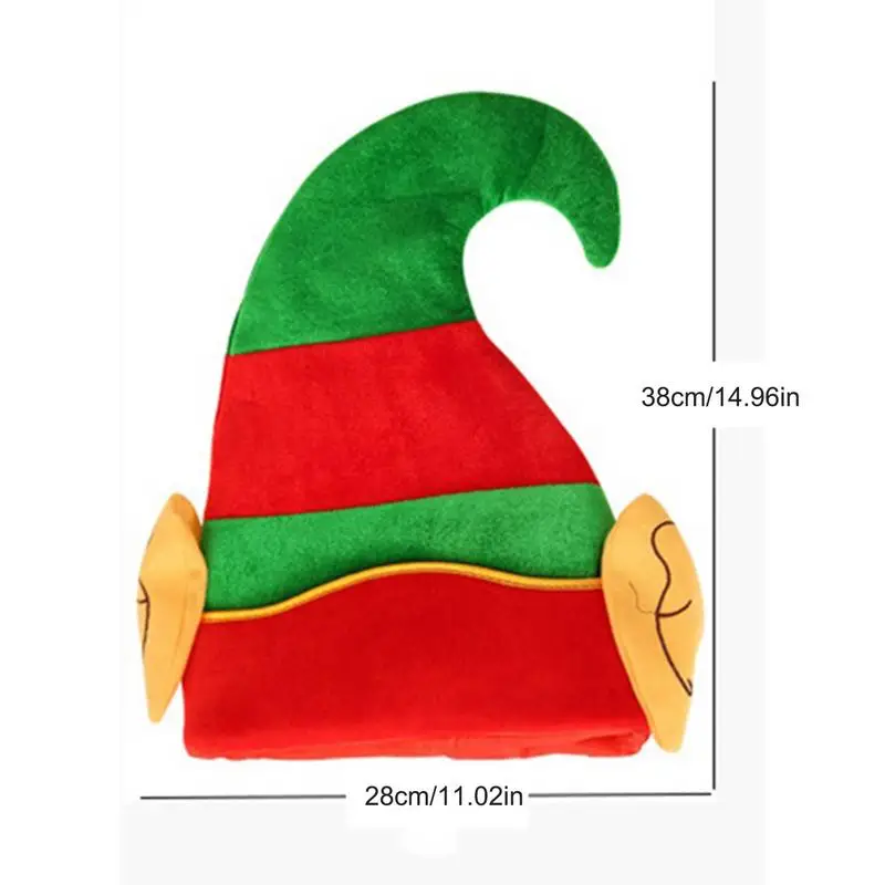 Christmas Elf Hats For Adults Elf Hats For Kids & Adults Gold Velvet Christmas Elf Hat Christmas Holiday Party Hats With Cloth images - 6