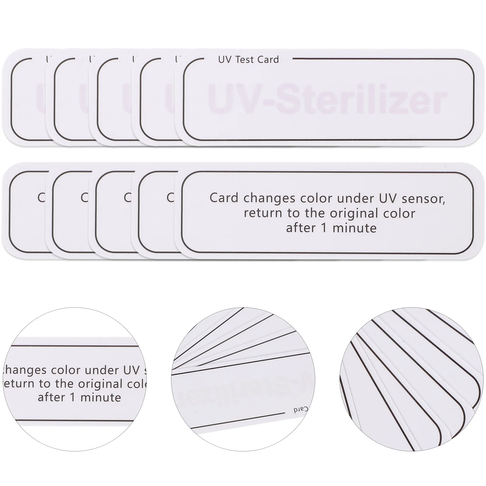 

20pcs Test Cards UV Intensity Testing Paper Detection Cards