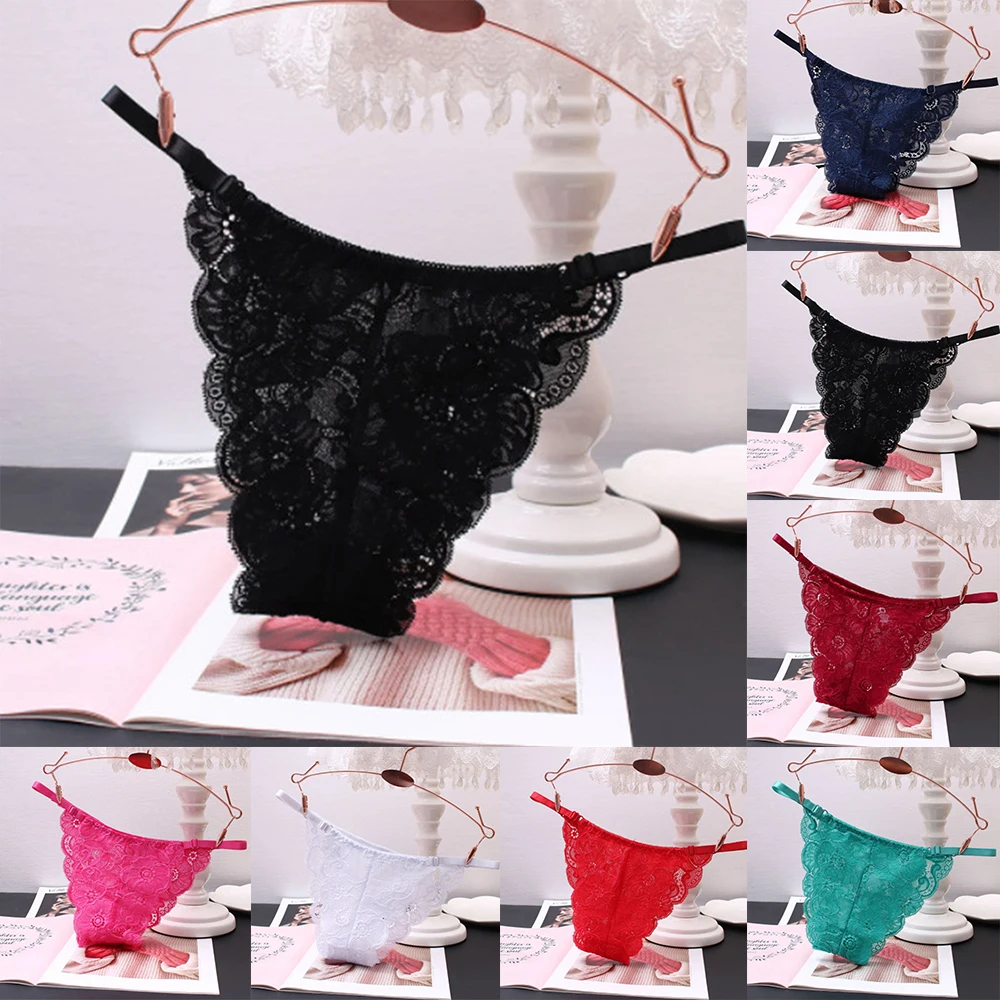 

Men's Lace G-String Thongs Gay Underwear Sexy Pouch Breathable Elephant Nose Underpants Sissy Erotic Flirting Lingerie Panties