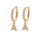 1 шт. DIY модные милые золотые маленькие серьги-обручи с буквами A-z для Женщин Алфавит модные украшения 2022 новые рождественские подарки