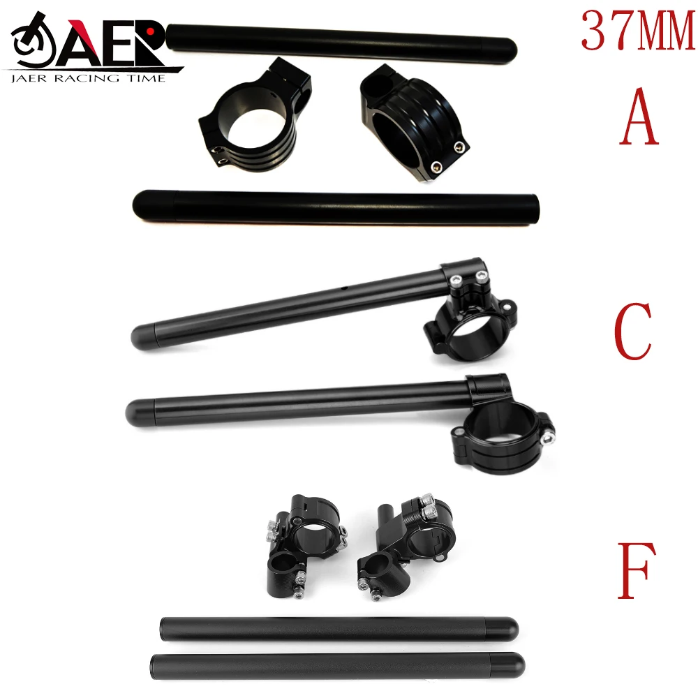 Регулируемый Алюминиевый зажим для руля мотоцикла с ЧПУ JAER 37 мм подходит