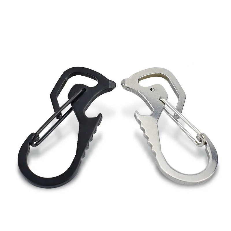 

1 pcs Outdoor Tools Carabiner Cap Lifter Hex Driver Bottle Opener Keychain Ring Climbing Accessories,EDC Card Tool