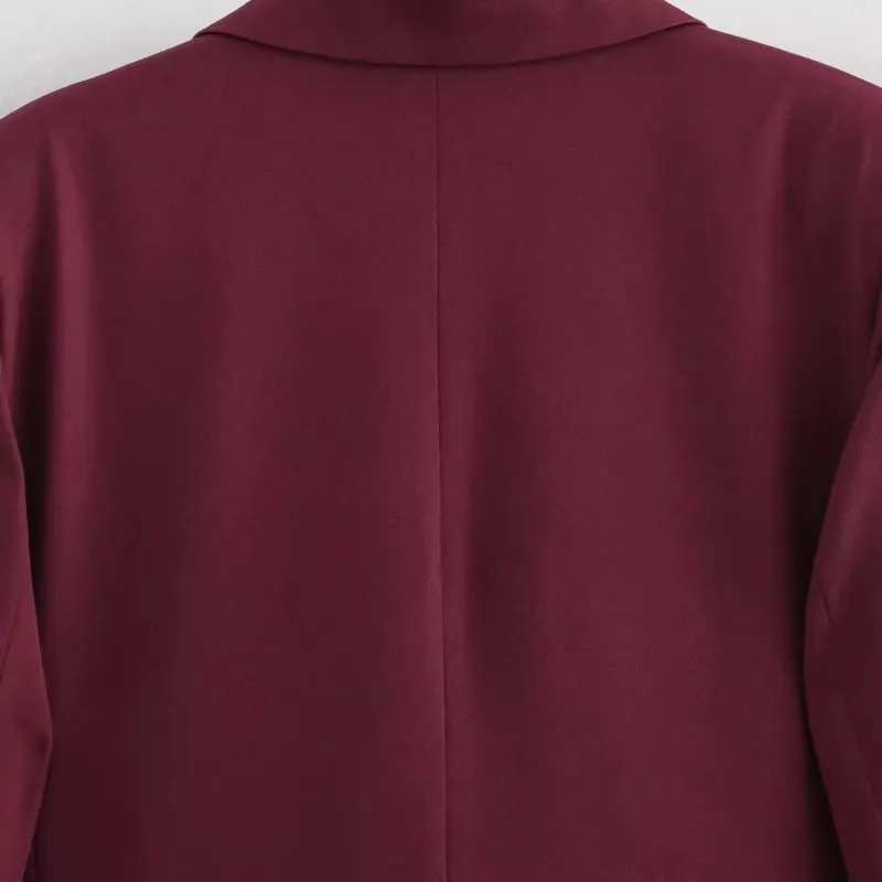 Topenomi пиджак женский 2024 осень-зима двубортный офисный костюм с длинными рукавами