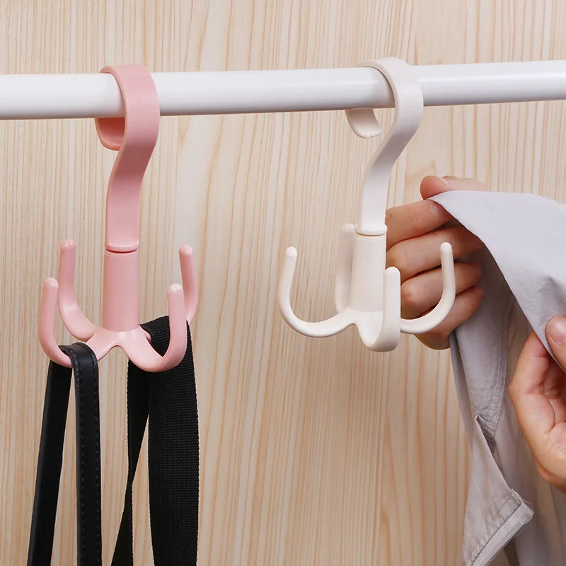 

Rotated Clothing Storage Hanger Multifunction Bag Belt Scarf Clothes Hanging Rack Closet Wardrobe Organizer Hangers Hooks