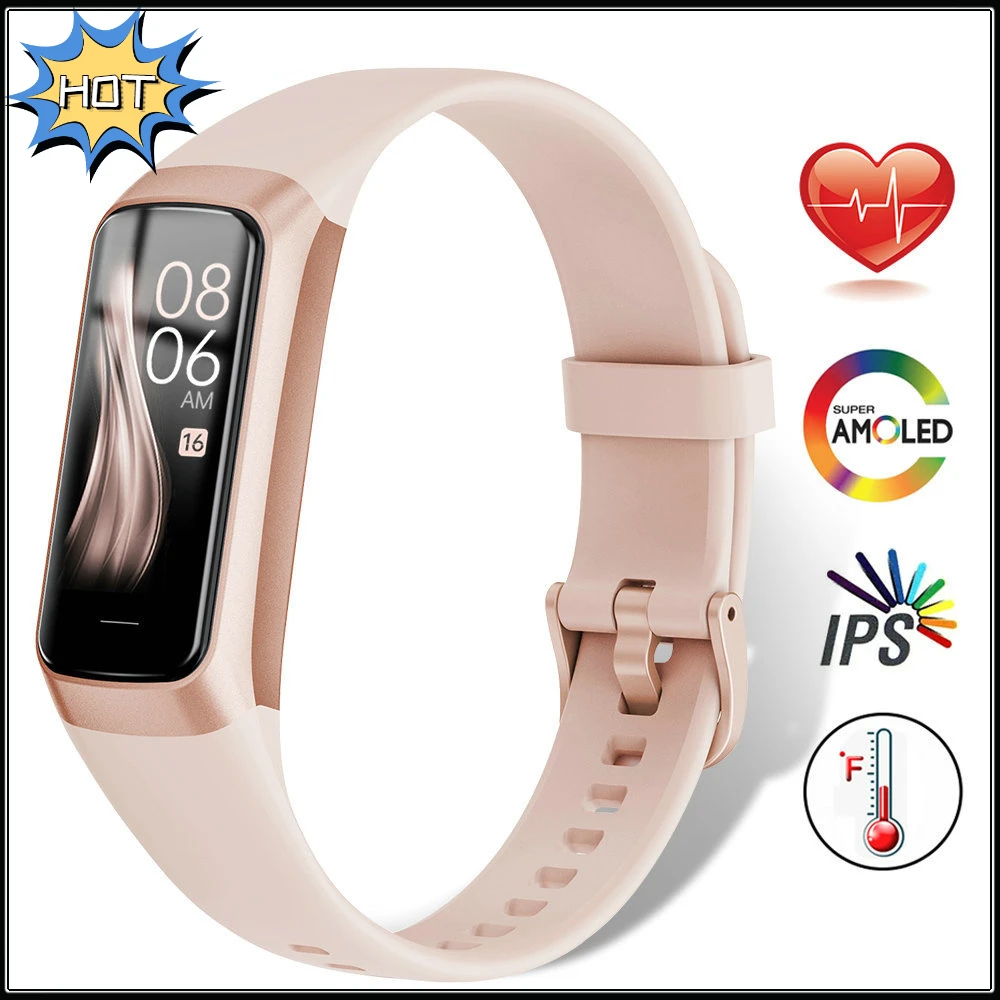 

Amoled Smart Watch 2023 Smartwatch Band Women Heart Rate Blood Wartch Waterproof Connected Smart Bracelet Sport Fitness Tracker