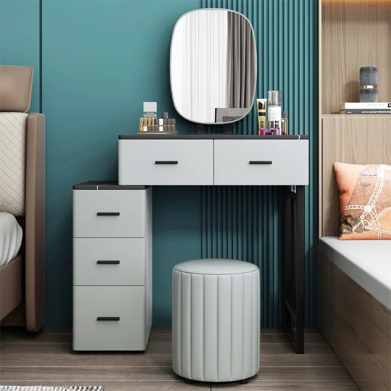 

Light luxury rock board dressing table, desk storage cabinet, integrated bedroom dressing table, modern and minimalist small dre