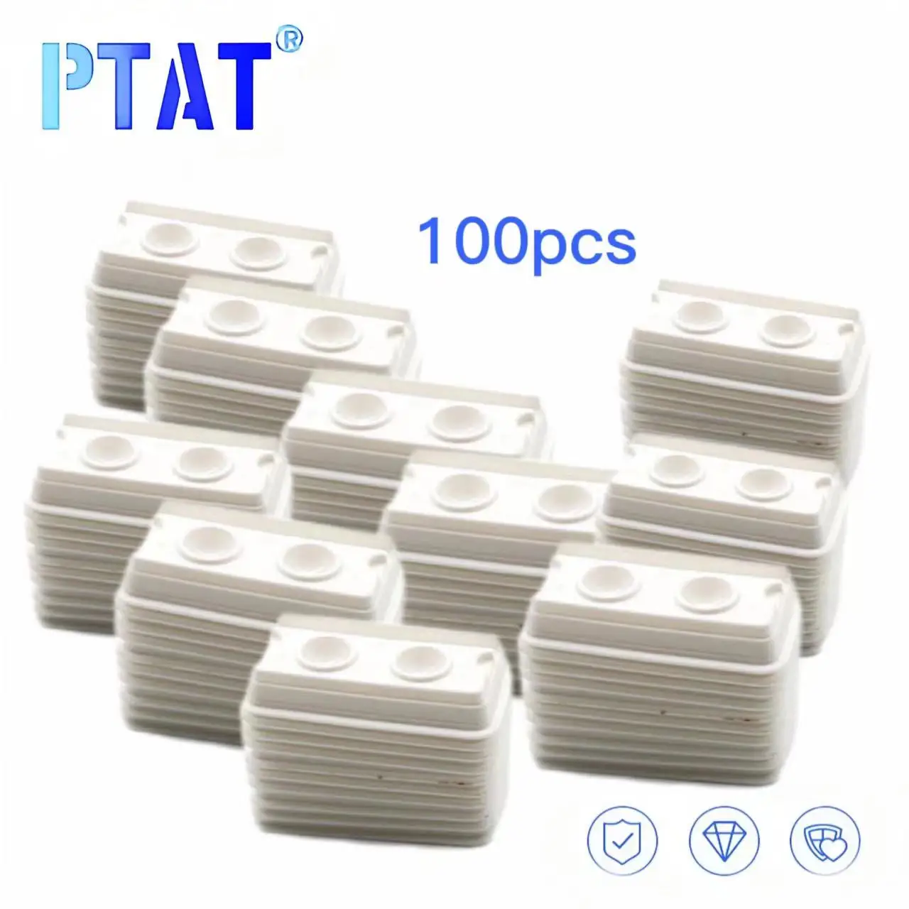 

100pcs Dental Supply Adhesive Disposable Mixing 2 Holes Trays Model White Medical Odontologia Accesorios Dentistry