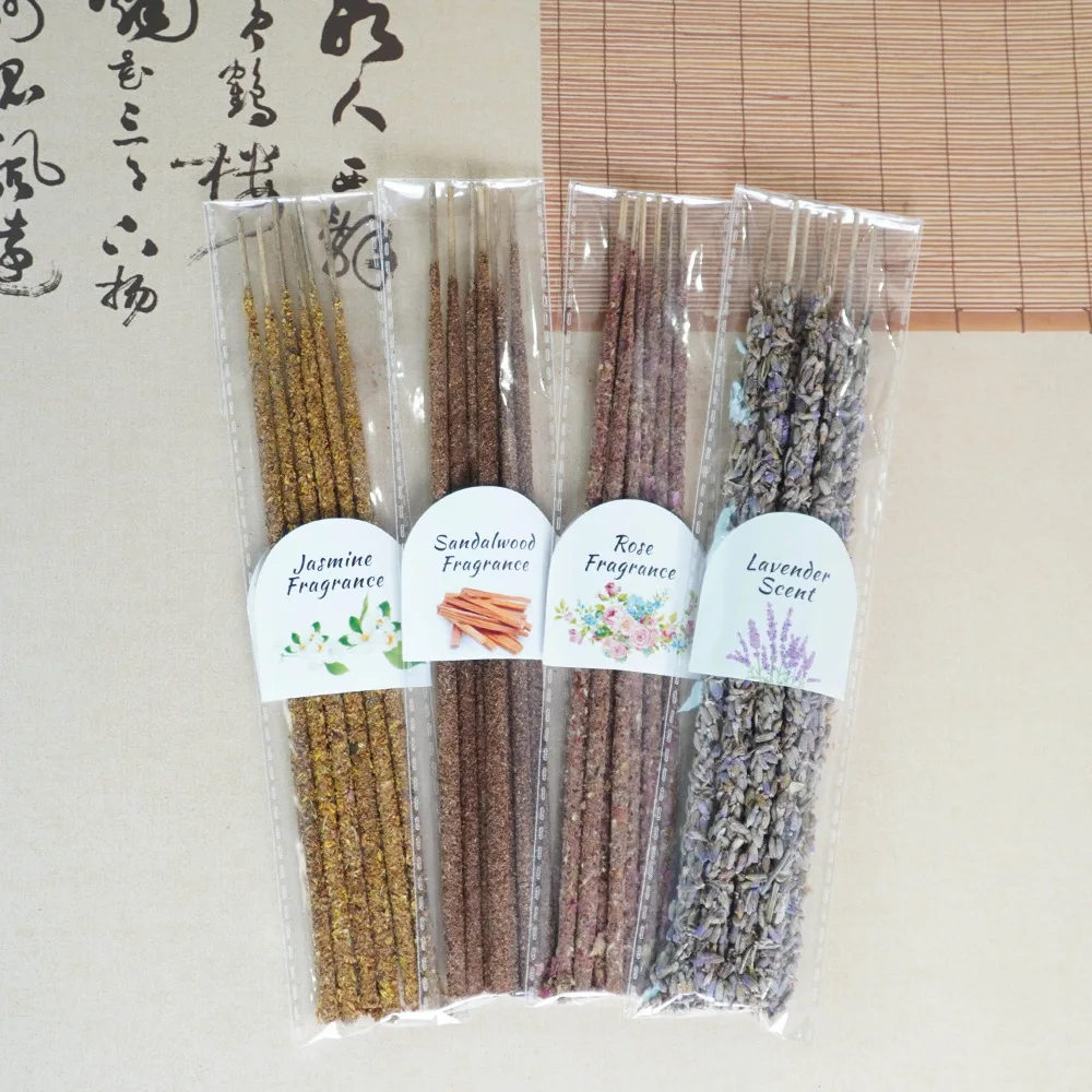 

Благовония ручной работы для внутренней ароматерапии, диффузионные палочки с ароматом натурального жасмина, сандалового дерева, розы и лаванды,