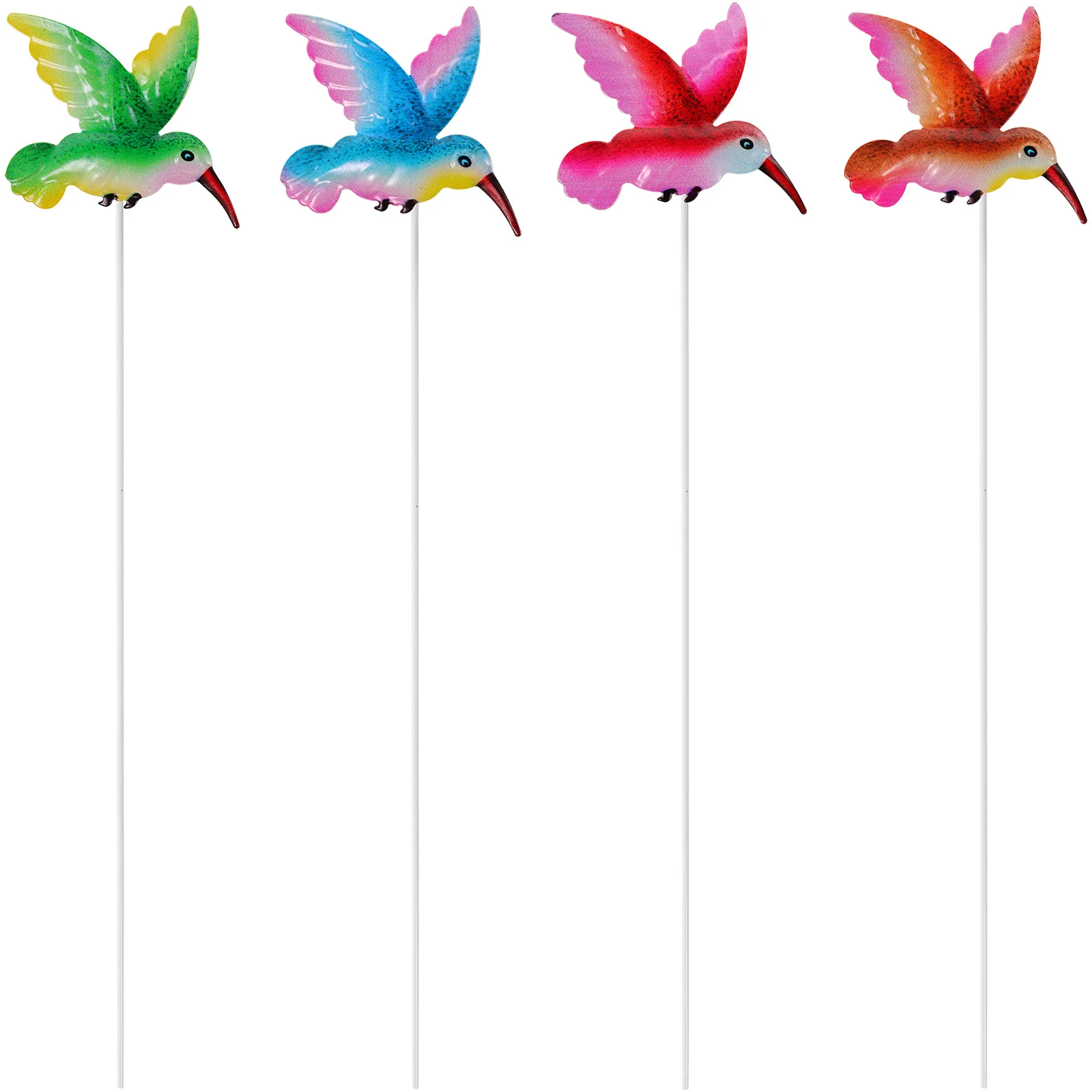 

Hummingbird Stakes Garden Stake Bird Decor Metal Yard Animal Decorative Sign Ornaments Lawn Dragonfly Sticks Sculpture Mexican