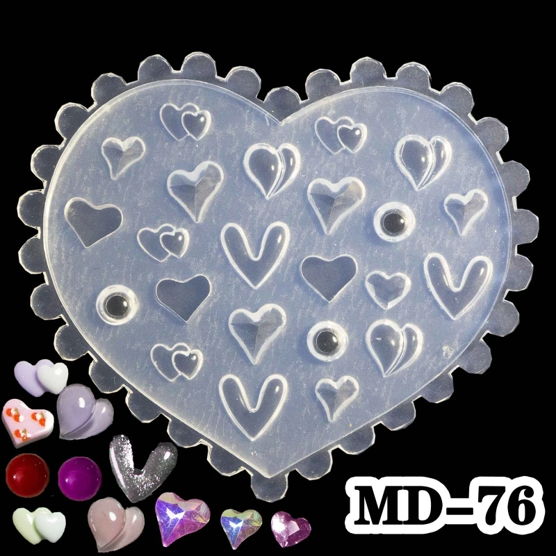 

3D Flower Silicone Nail Art Decorations Mold Resin Cabochon Jewelry Pendant Mold 124A