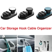 mini auto fastener clip self adhesive wall hook car hook storage organizer hangerfor usb cable key headphone bag