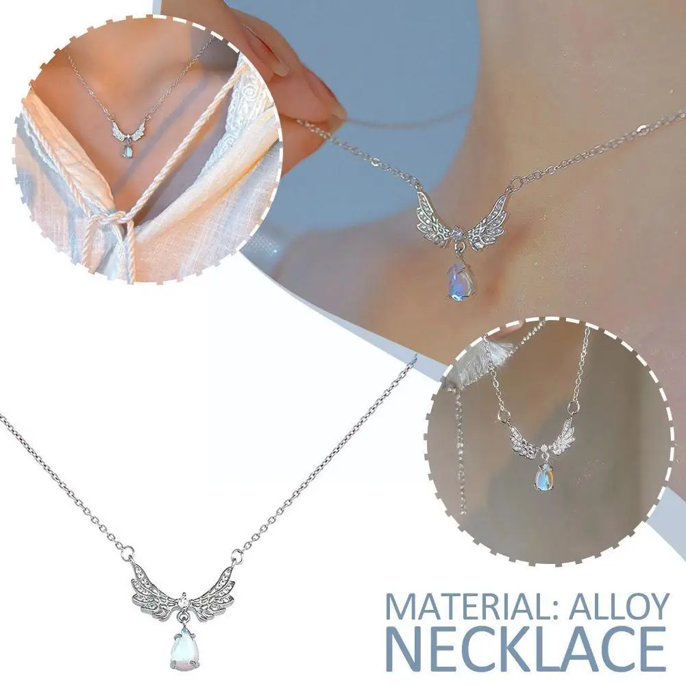 

Женское ожерелье с подвеской-капелькой, серебряного цвета