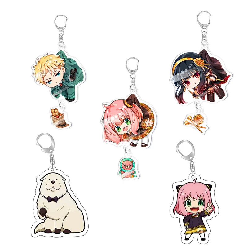 

SPY X FAMILY Anime Accessories Anya Loid Forger Acrylic Key Chain Car Pendant Gift Anime Peripheral Products