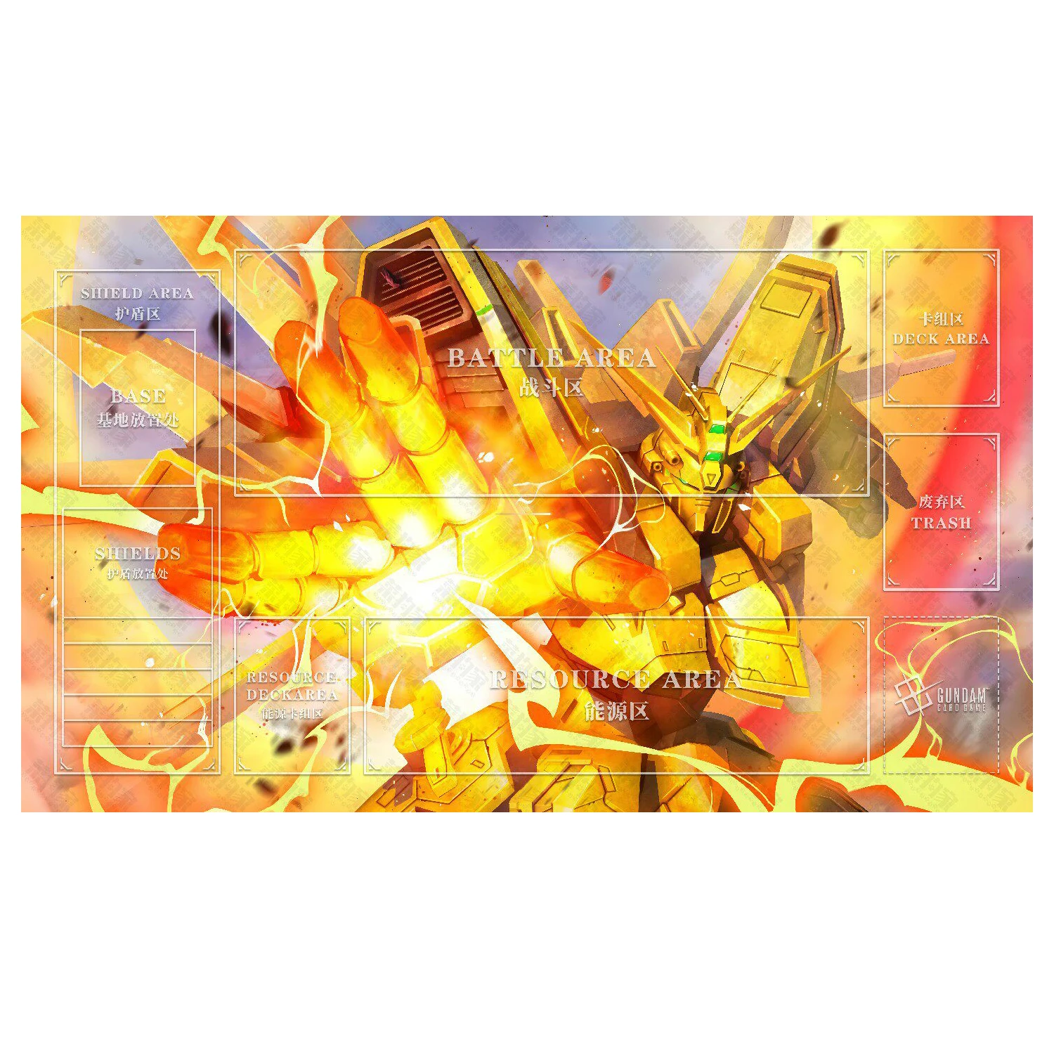 Фото Игровой коврик для карточных игр 600x350x2 мм DIY Gundam GCG TCG F91, для одиночной игры, дуэльный, подарок, игрушка №2