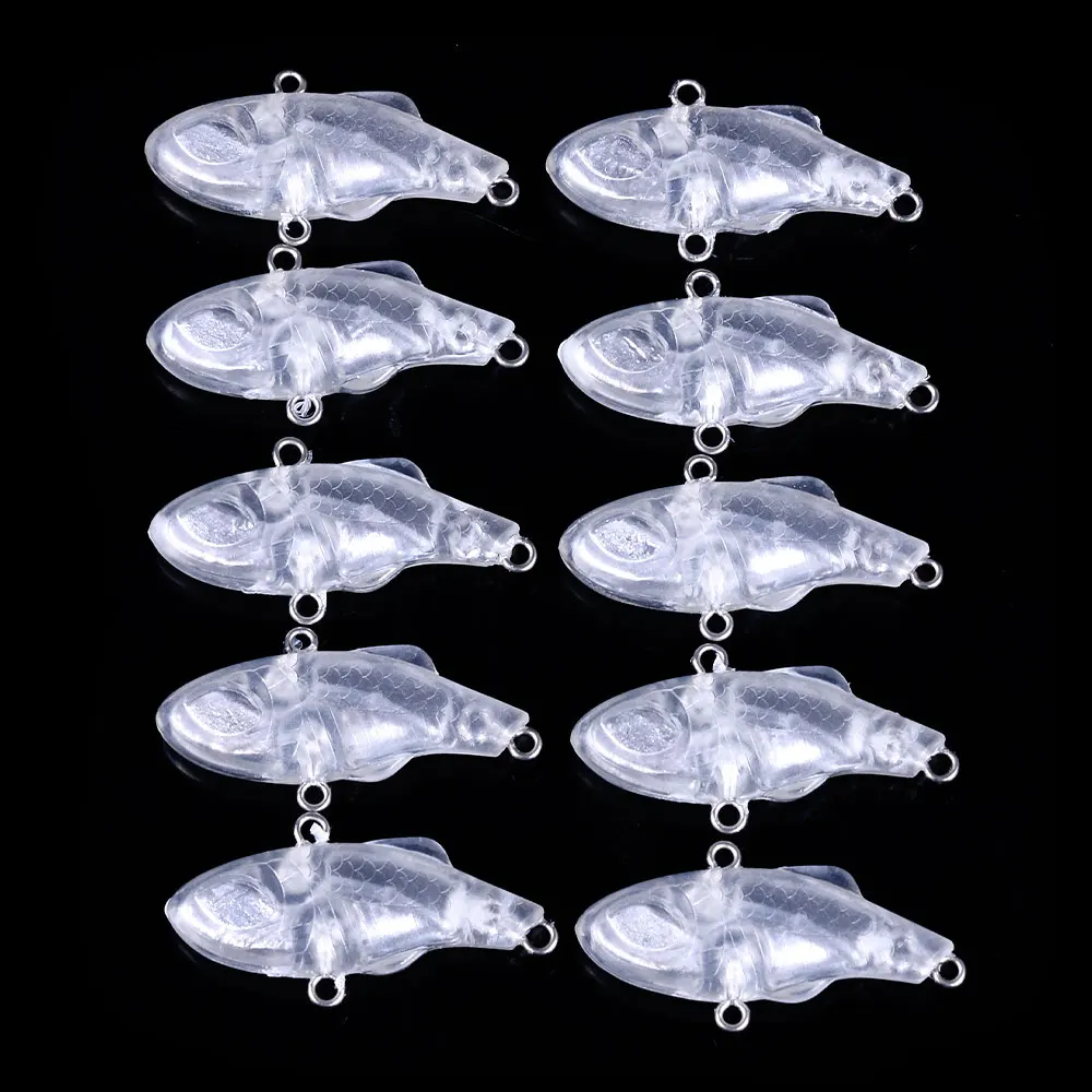 

10PCS Lipless Unpainted Lure Bodies 3.5CM-4.5G Sinking Blank Vibration Fishing Accessories Lure Artificial de pesca Fish Leurre