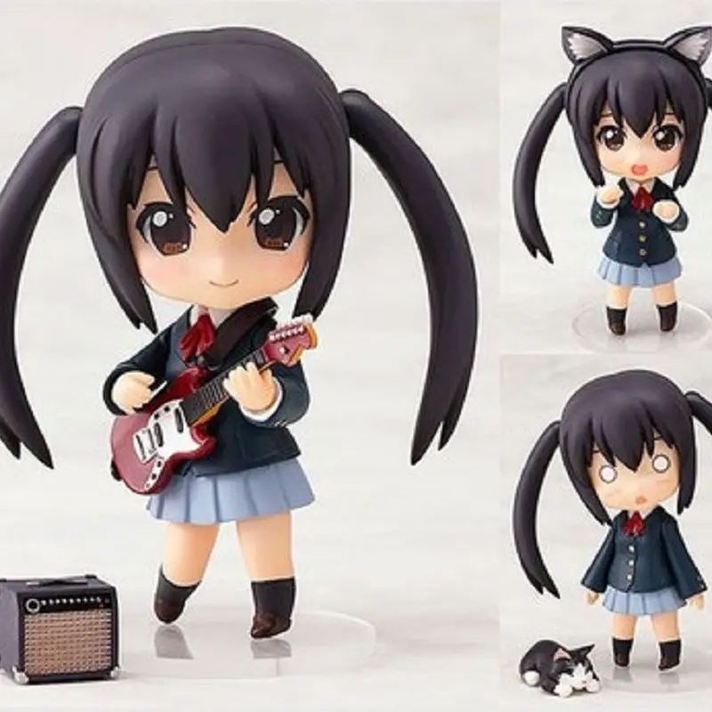 10CM K-ON！Anime Figure Nakano Azusa Q Ver. PVC Action Figure Collection Model Toys Gifts