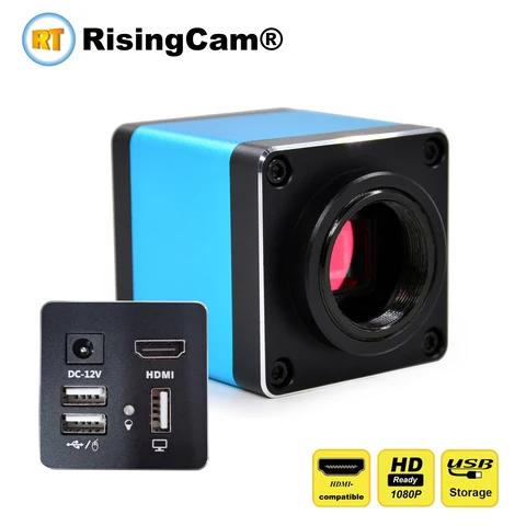RisingCam HD 1080p 60fps установленный SONY imx335 датчик USB флэш-память цифровой микроскоп камера с HDMI и USB выходом